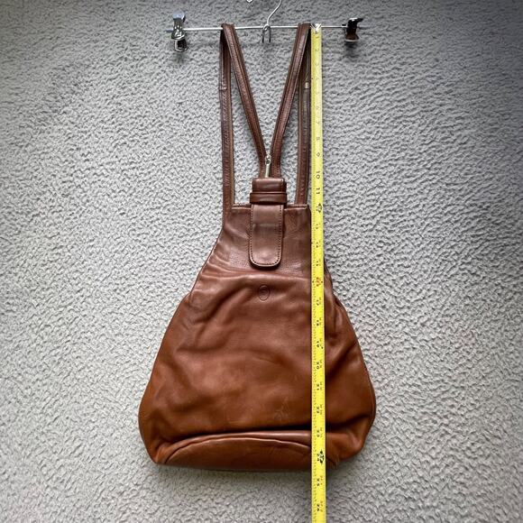 Rossi Leather Convertible Bag Brown Backpack Slouch Made in Italy - Picture 2 of 14